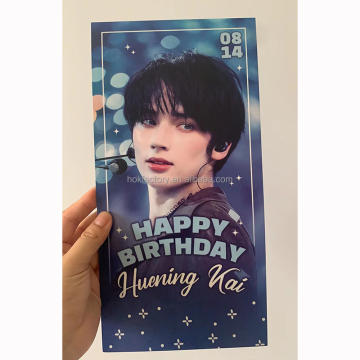 Custom K-Pop Merchandise: 30x15cm Double-Sided Printed Banner