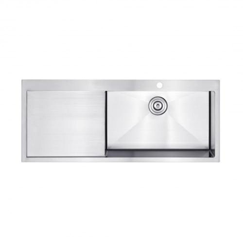 China European Style Stainless Steel Kitchen Sink with Drainboard Supplier