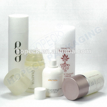 round shape PP airless bottles with pump and overcap