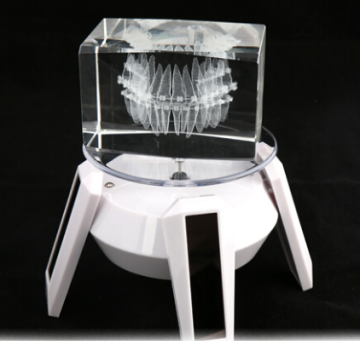 3D Laser Engraved Crystal Orthodontics Teeth Decorations and Gifts