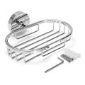 Stainless Steel Wall Mounted Soap Holder Chrome Finish Round Bottom Net Soap dish Bathroom soap basket