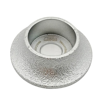 Diatool 75x20mm Demi-bullnose Edge Profile Vacuum Brazed Diamond Grinding Wheel