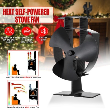 3 Blade Stove Fan Heat Self-Powered Wood Burner Stove Fan Burner Fireplace Ecofan Heat Ultra Distribution Quiet Efficient Tool