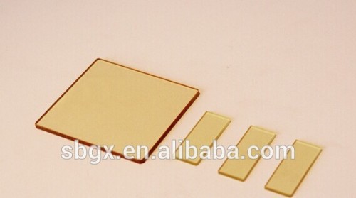 small pieces type JB470 GG475 yellow color filter pieces disc glass