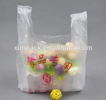 plastic vest or T-shirt shopping bags