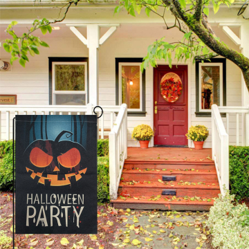 Customized LOGO Halloween personalise polyester garden flag