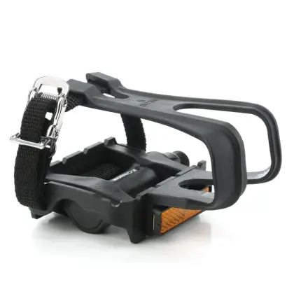 ZONKIE Bike Resin Pedal with Toe Clip/Strap