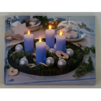Illuminating Wall Art: Paintings with Lighted Candles