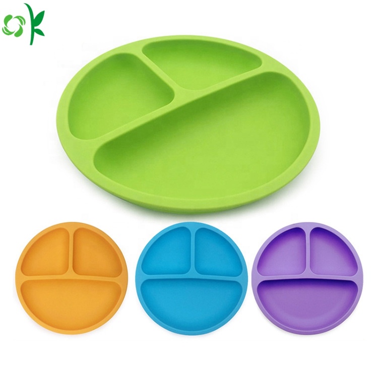 Silicone Baby Feeding Round Smile Dinner Bowl