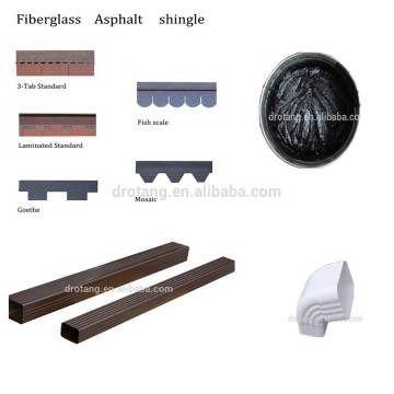 metal roofing shingle/bitumen mastic/rain drainage