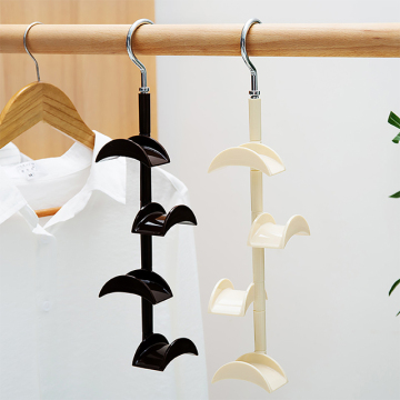 360° Rotatable Plastic Bag Hanger with Multi-Layer Handbag Organizer for Closets