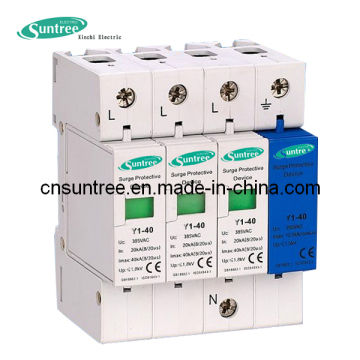 Surge Arrester 320V 20ka-40ka 4 Pole Low Voltage Three Phase Surge Protection Device SPD