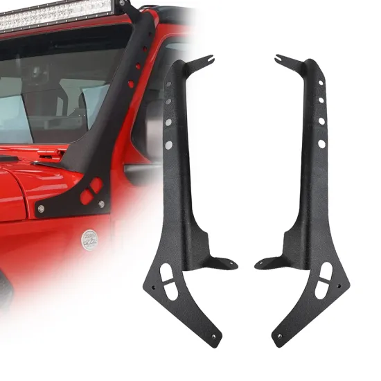 50 Inch & 52 Inch A-Pillar Mounts for Wrangler JL 2018+ LED Light Bars