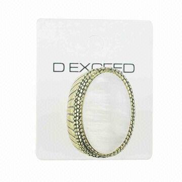 Fashion Shell Finish Resin Cocktail Ring in Stock