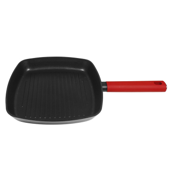 HK Chinese Style Kitchen Square Iron Plate Curved Pattern Flat Bottom Pot