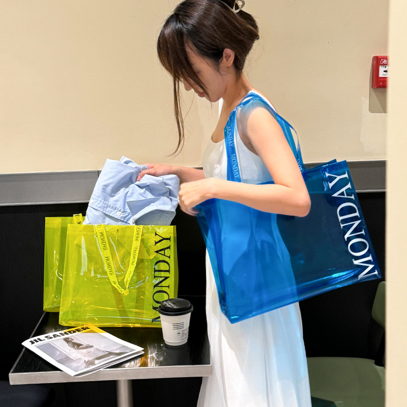 clear pvc shopping bag