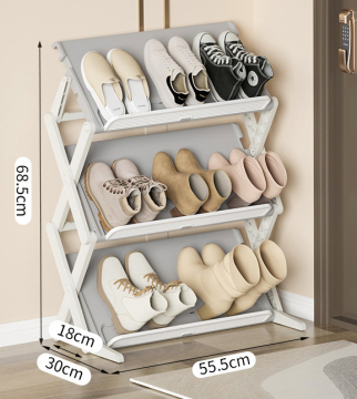 Foldable Collapsible Shoe Rack - Installation-Free Plastic Shoe Storage