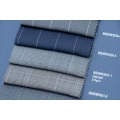 Grey Windowpane 50% Wool Fabric