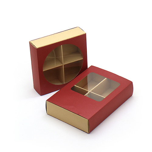 Conception de boîtes de chocolat de luxe de couvercle transparent