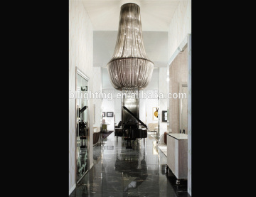 Modern fancy black aluminum decorative chandelier chain