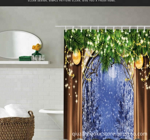 Wholesale customized printed shower curtain for bathroom curtain accessories