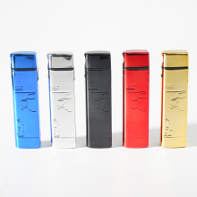 Flip-Top Relief Metal Cover Jet Flame Lighter