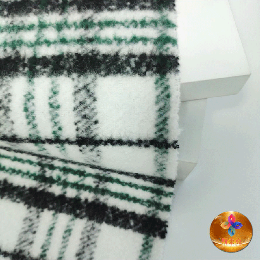 グリッドヤード染色のシングル起毛フリース生地