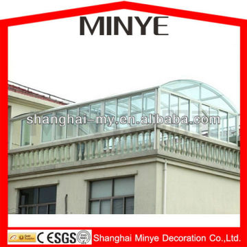 MINYE Shanghai heat insulating sunroom roof building glass houses