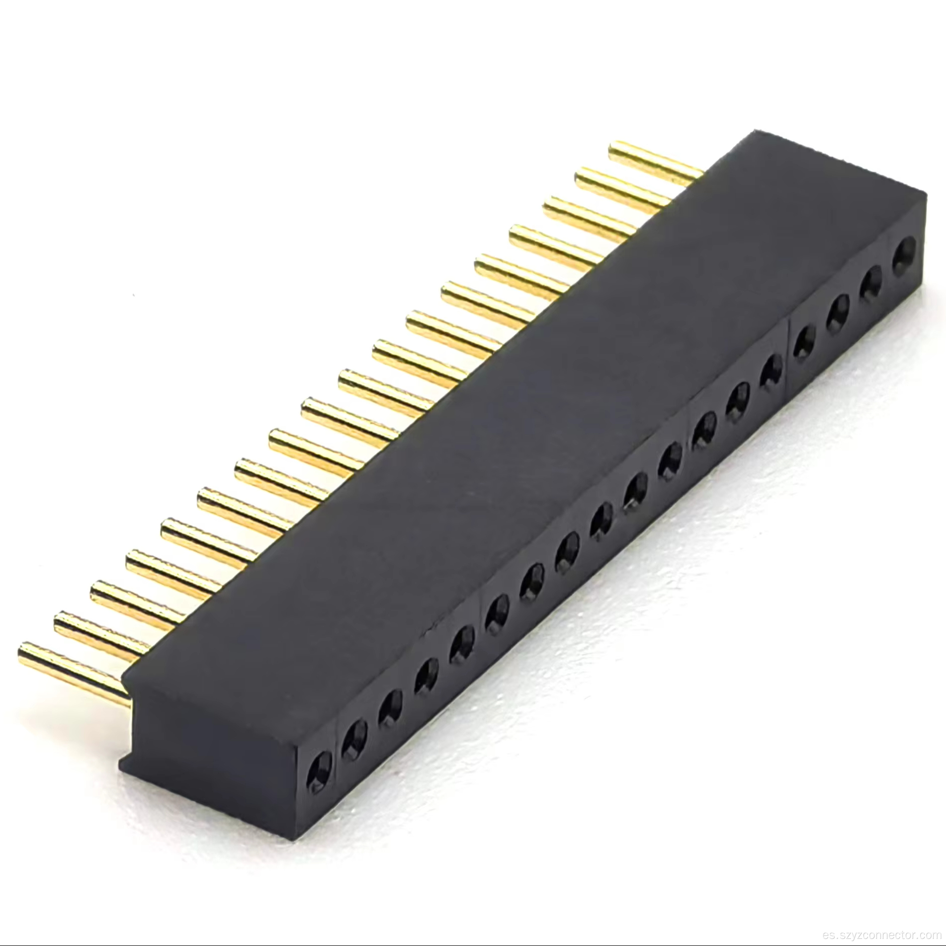 Conector hembra mecanizado de 1,27 mm recto H4.1 mm