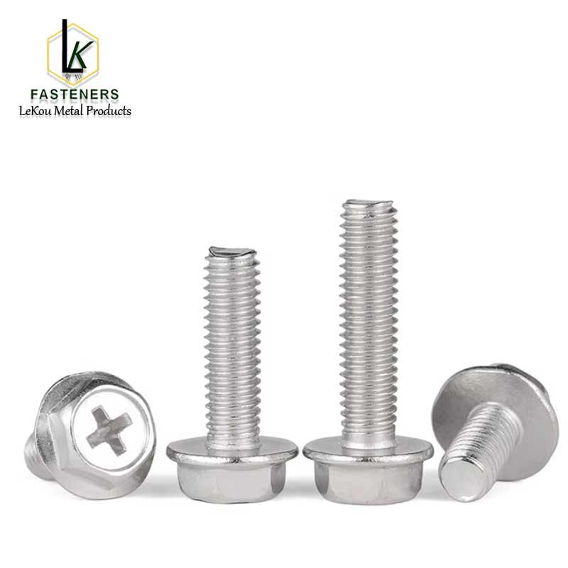 Stainless Steel Phillips Hex Flange Machine Screw