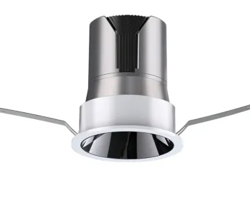 High CRI Round COB LED Downlights: 7W, 12W, and 20W Ceiling Lighting Options with 55mm, 75mm, and 95mm Cutouts - Recessed Aluminum Lamp Bodies for Hotels and Living Rooms