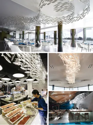 Creative Design ceramic Fish Chandelier Customization