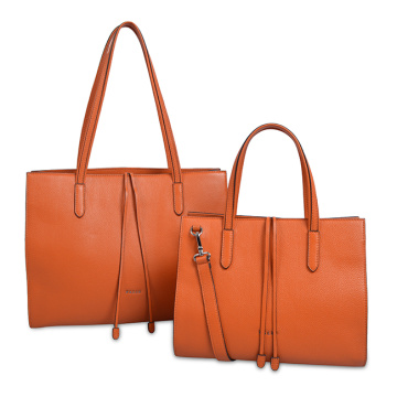 Colorful Smooth Leather Lady Business Travel Tote Handbags