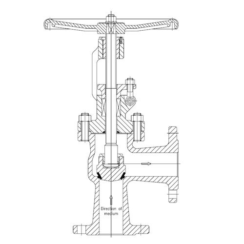 Cast Steel Angle Globe Valve