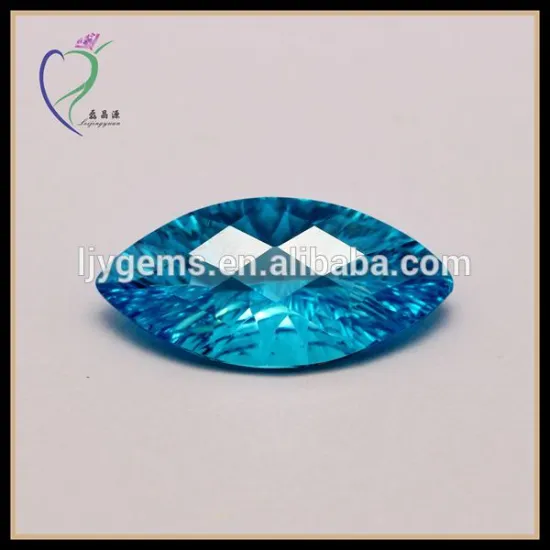 Shining Marquise Blue Sapphire Cubic Zirconia Stone