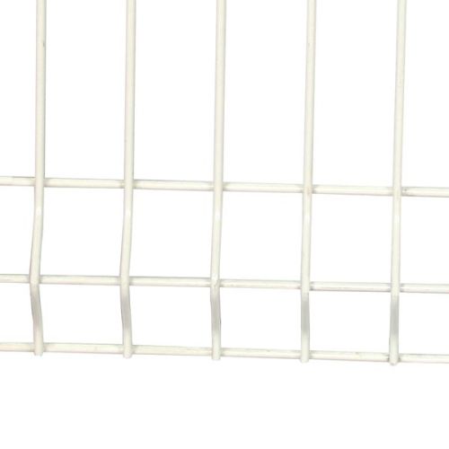 White pvc coated welded hard wire mesh curved fence