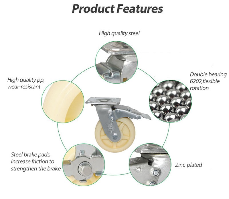 Brake Nylon Industrial Caster