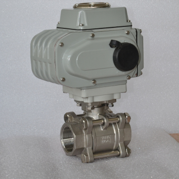 China made 3 pieces stainless steel high pressure motorized ball valve