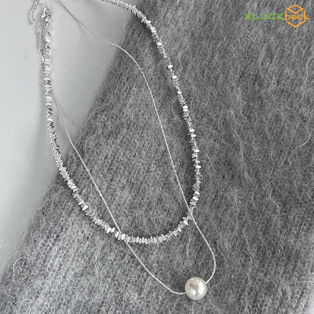 Exquisite Fashion Double Layered Necklace with pearl