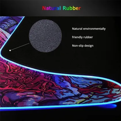 Large Cherry Blossom Design RGB Illuminated Gaming Mouse Pad and Keyboard Mat