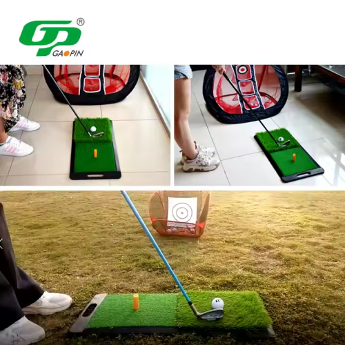 Dual-Turf Golf Mat with Anti-Slip Base