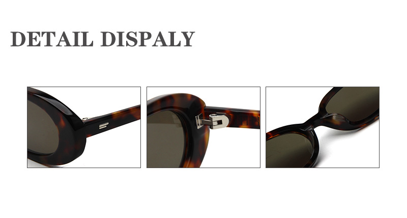 Mellume Retro 90s Narrow Oval Acetate Sunglasses ME2091-detail