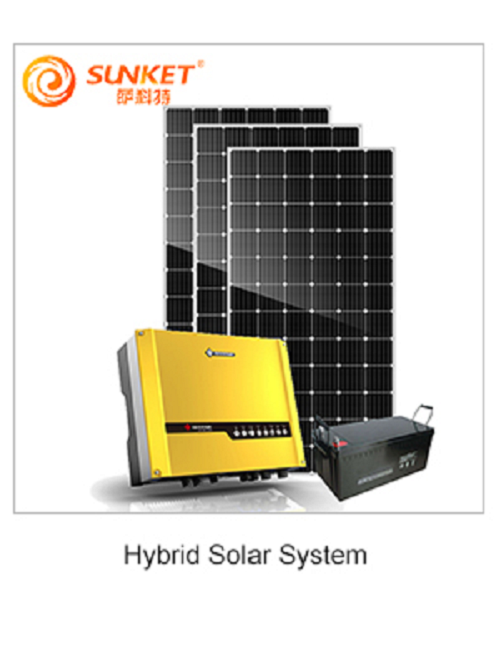 Hybrides Solarpanelsystem 3 kW mit Batteriespeicher