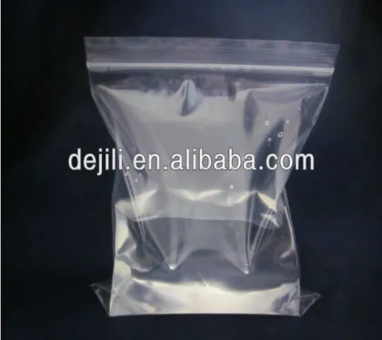 Poly Polyethylene transparent grip zipper bag reclosable press seal zipper bag