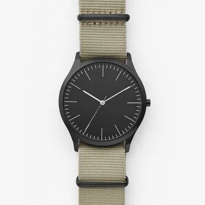Men's Cool Watch with Nylon Strap Clean Dial
