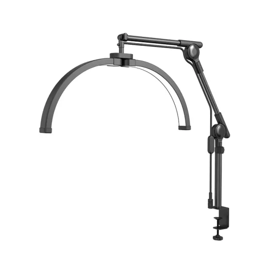 Adjustable Desk Clip Half Moon Facial Care Beauty Light for Nails, Lashes, and Tattoos
