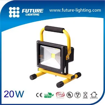 outdoor portable battery powered 20w rechargeable floodlight worklight
