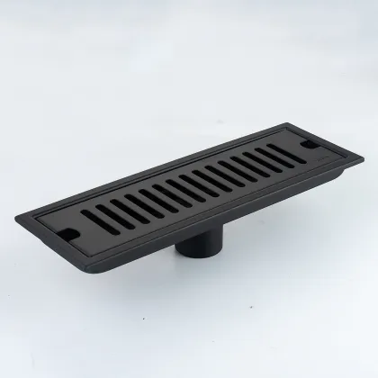 TB-T6BK Stainless Steel 304 Shower Floor Drain Strainer - Black Linear Drain