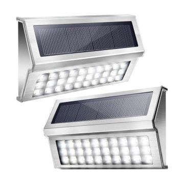 30 Led Stainless Steel Solar Fence Light