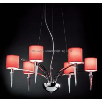 2013 New style chrome body and transparent crystal pendant lighting